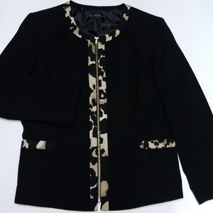 Preston and York Blazer Black Size 14 Animal Print